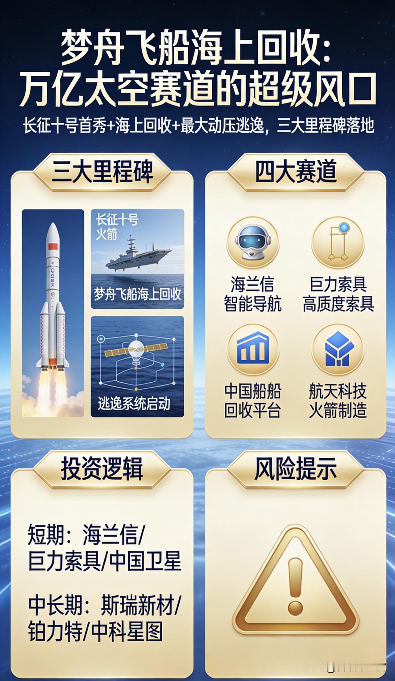 🔥惊天一落！梦舟飞船海上回收引爆万亿太空赛道，这波红利谁能吃到？就在今天（