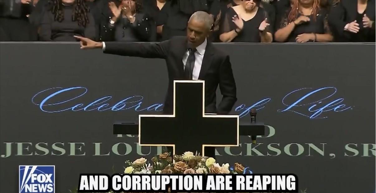 美国前总统奥巴马，就在今天（3月7日），在民权运动领袖杰西・杰克逊牧师的葬礼上致