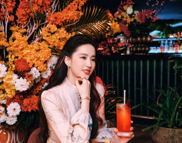 刘亦菲在阿布扎比:感受夕阳下的中东美食之旅