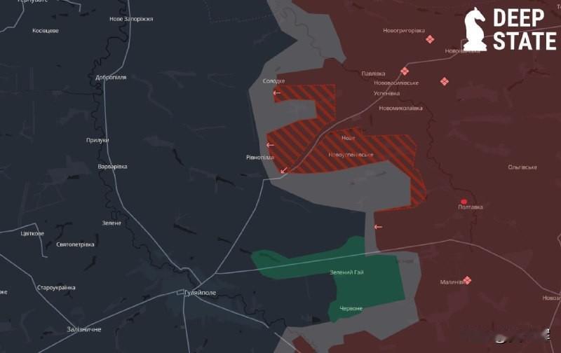 11月13日，乌克兰DeepState频道报道，俄罗斯联邦武装力量在扎波罗热州古