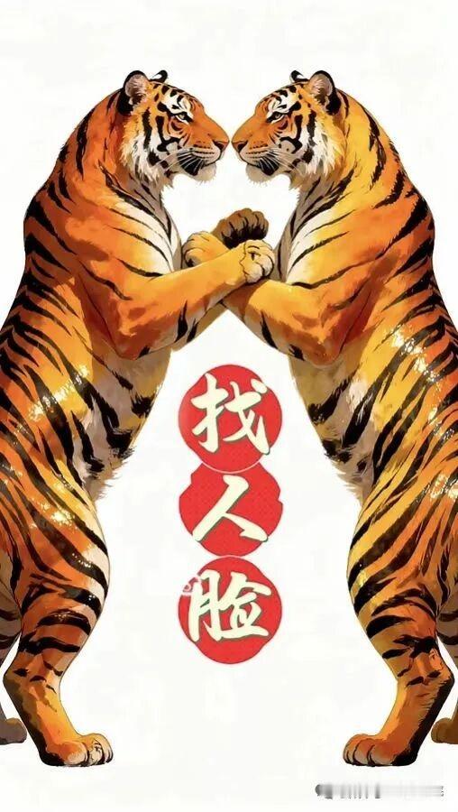 看图识脸？两只老虎，两只老虎图片上藏着4张人脸，你能找到吗，快来试试你的运气吧？