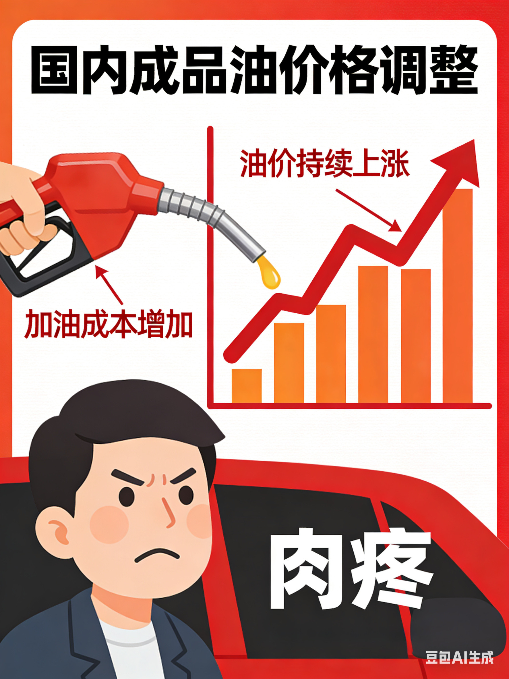 国内成品油价格将迎调整3月9日刚迎4年来最大涨幅，92号汽油每升涨0.55元，加