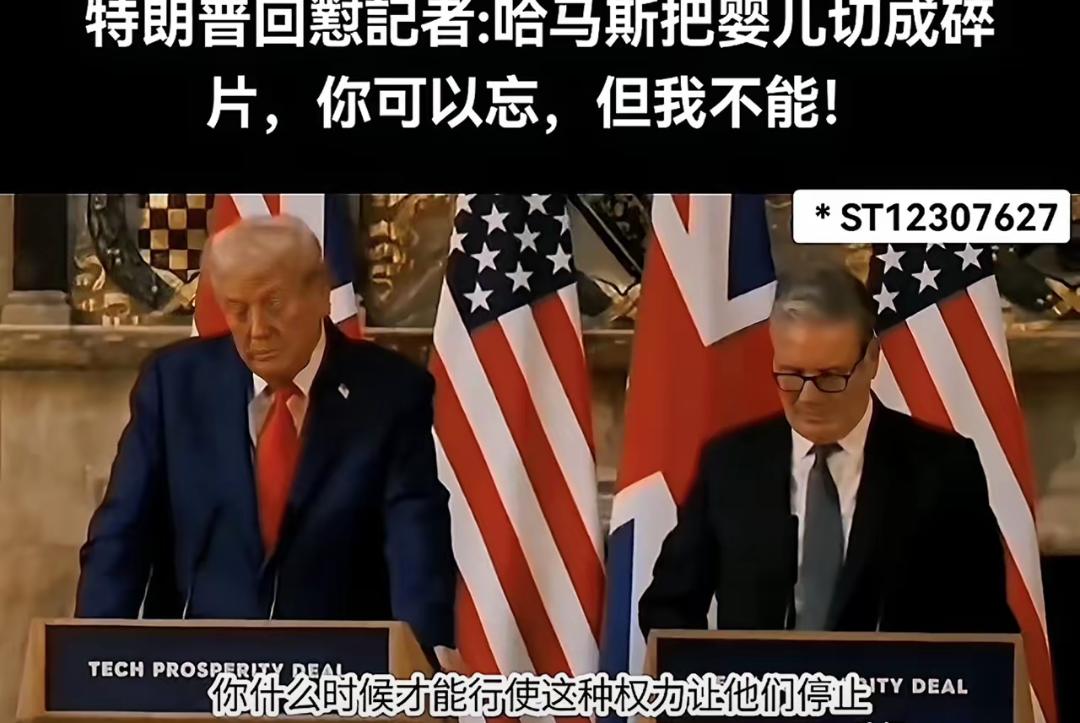 特朗普怒怼记者:哈马斯将婴儿切成碎片，你可以忘，但我做不到！​哈马斯不代表