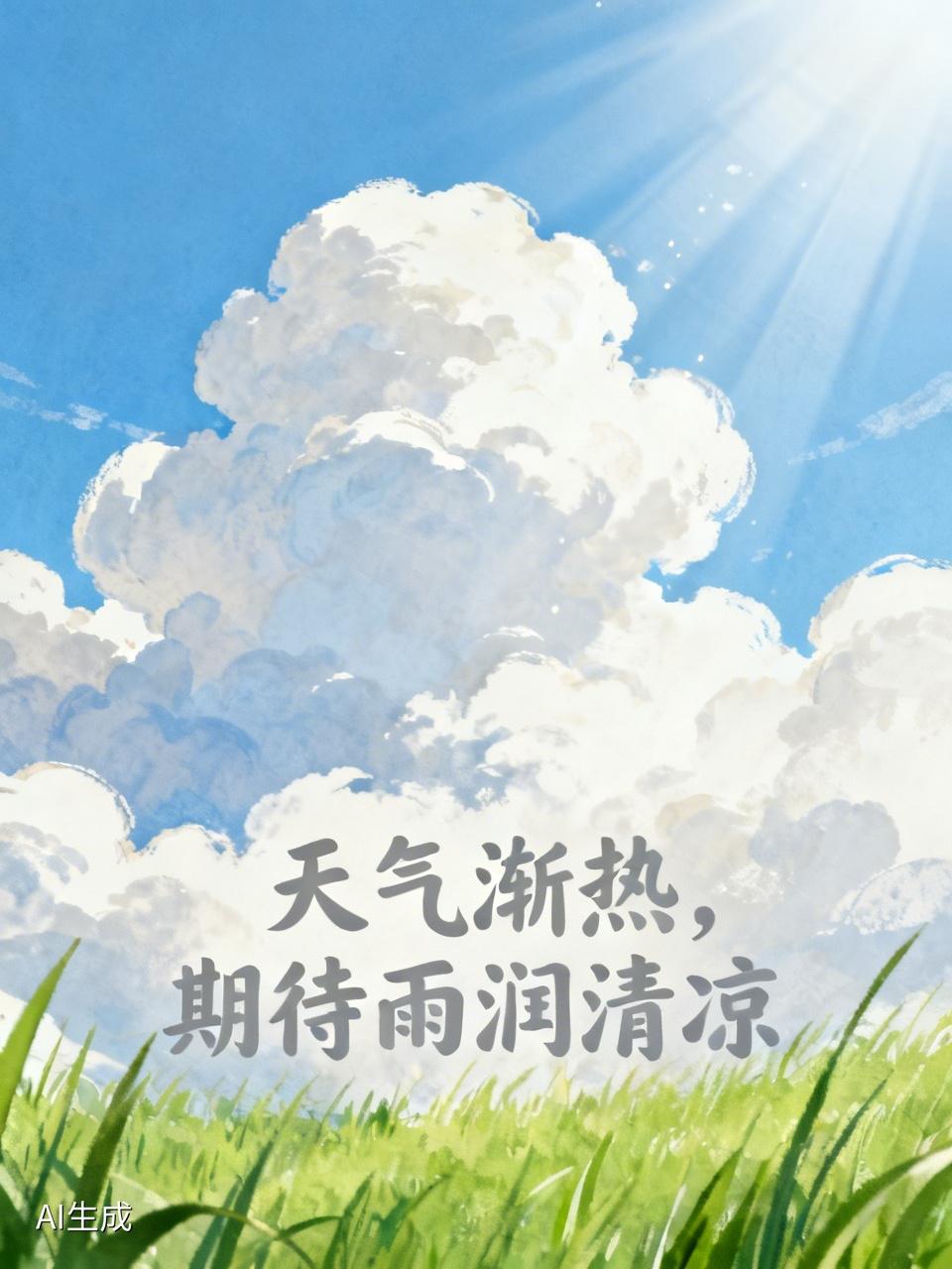 我们这边这两天没有像样的雨下，只会是越来越热了。5月的天都已经这么热了，到了六