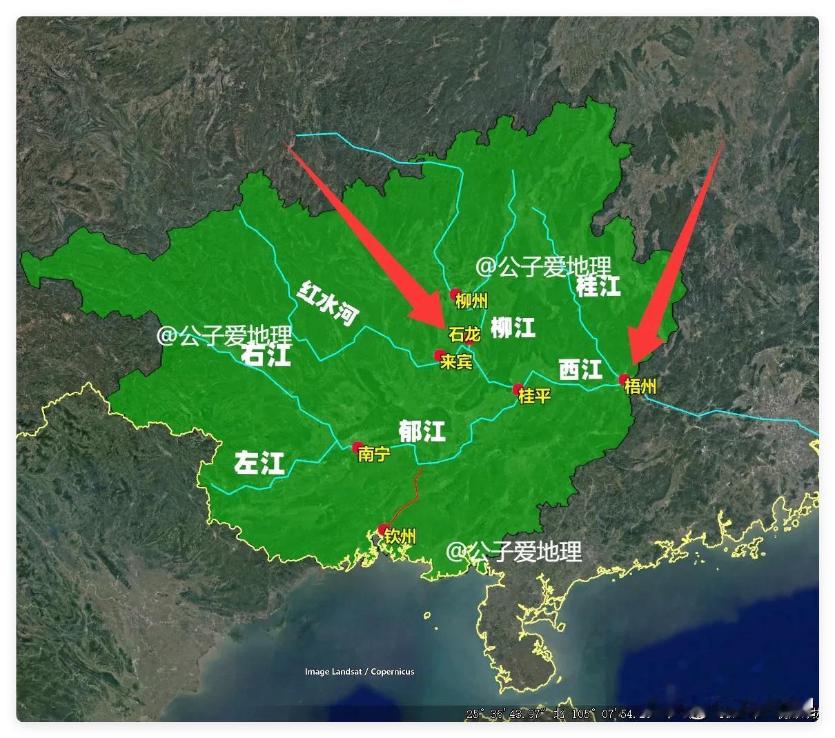 广西河网密布，三个三江交汇点，为啥没能诞生一座大城市？你有没有发现一个奇怪的