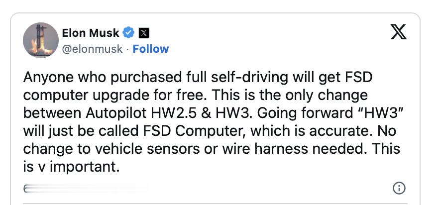 特斯拉老车主狂喜，FSD本月内发布v14Lite版对于HW3硬件的特斯拉老车主