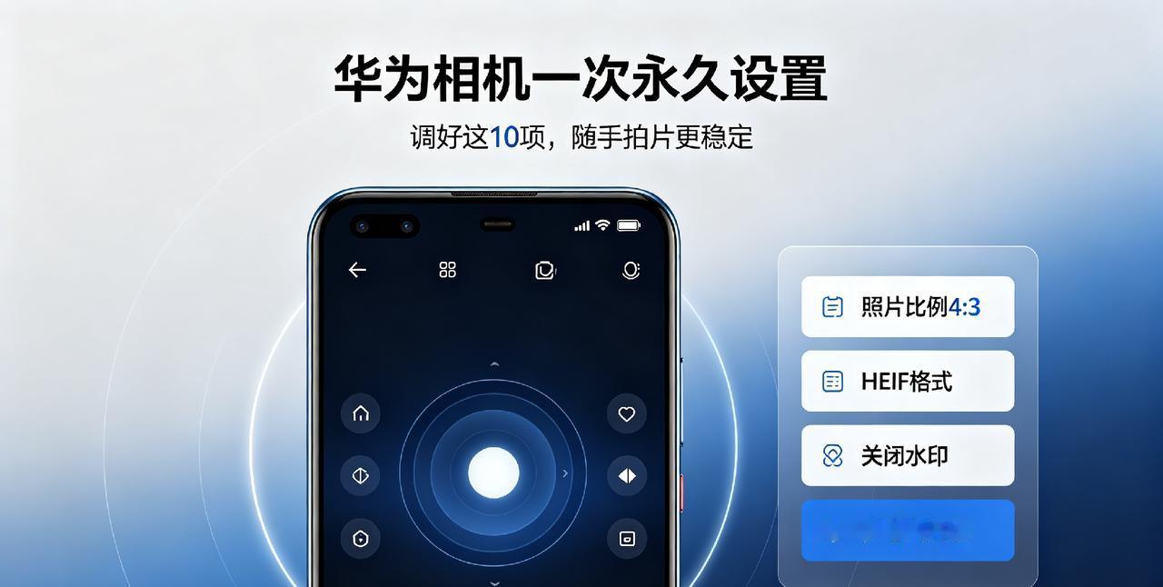 华为相机一次永久设置！调好这10项，随手拍片无需反复调参很多人说华为手机硬