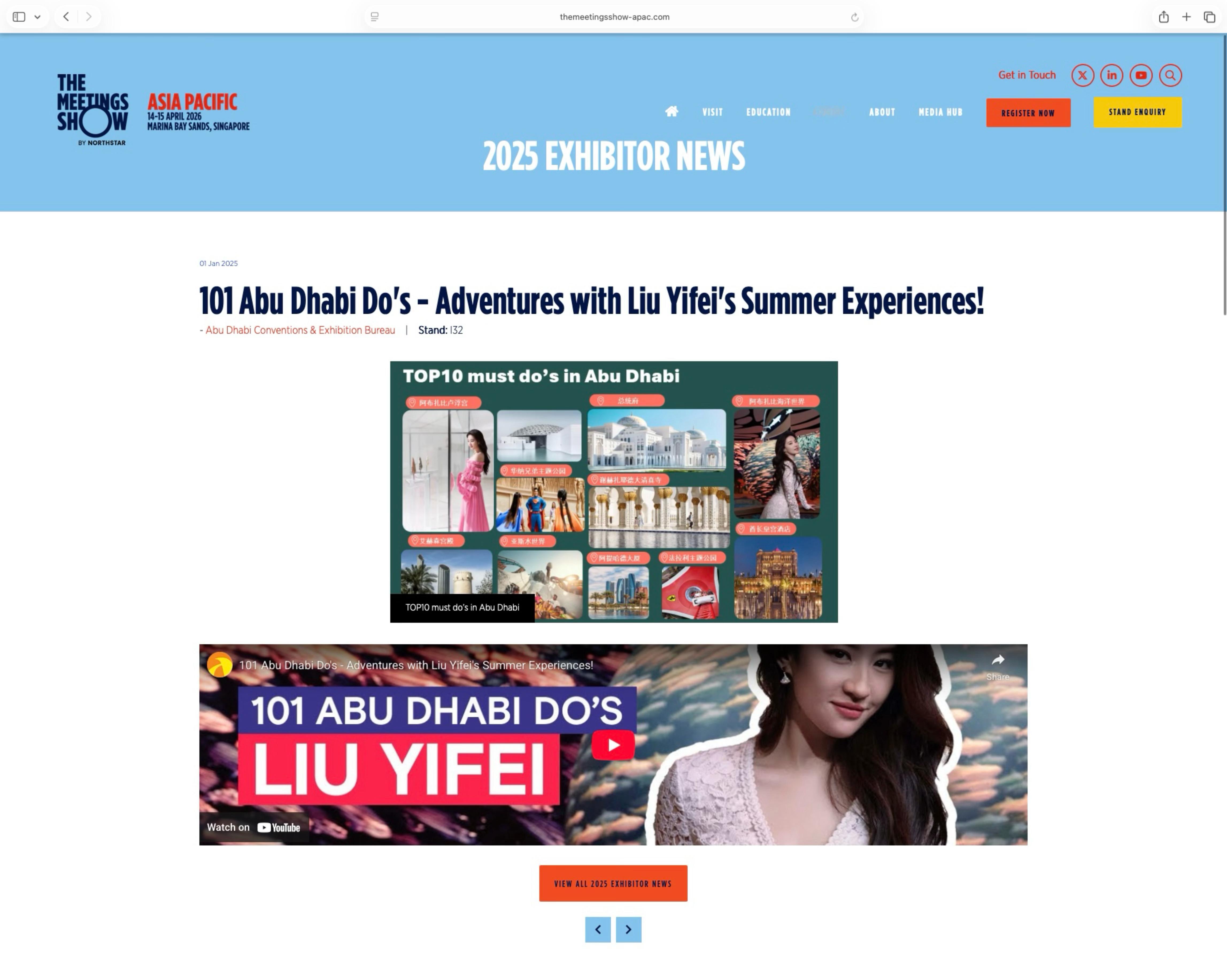 刘亦菲lyf刘亦菲体验阿布扎比代言人补发今年年初TheMeetings