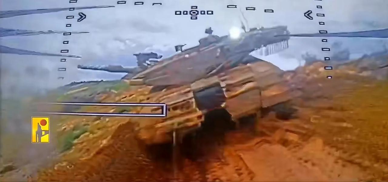 黎巴嫩真主党发布其使用光纤FPV摧毁以军梅卡瓦主战坦克的多个视频。FPV传回的图