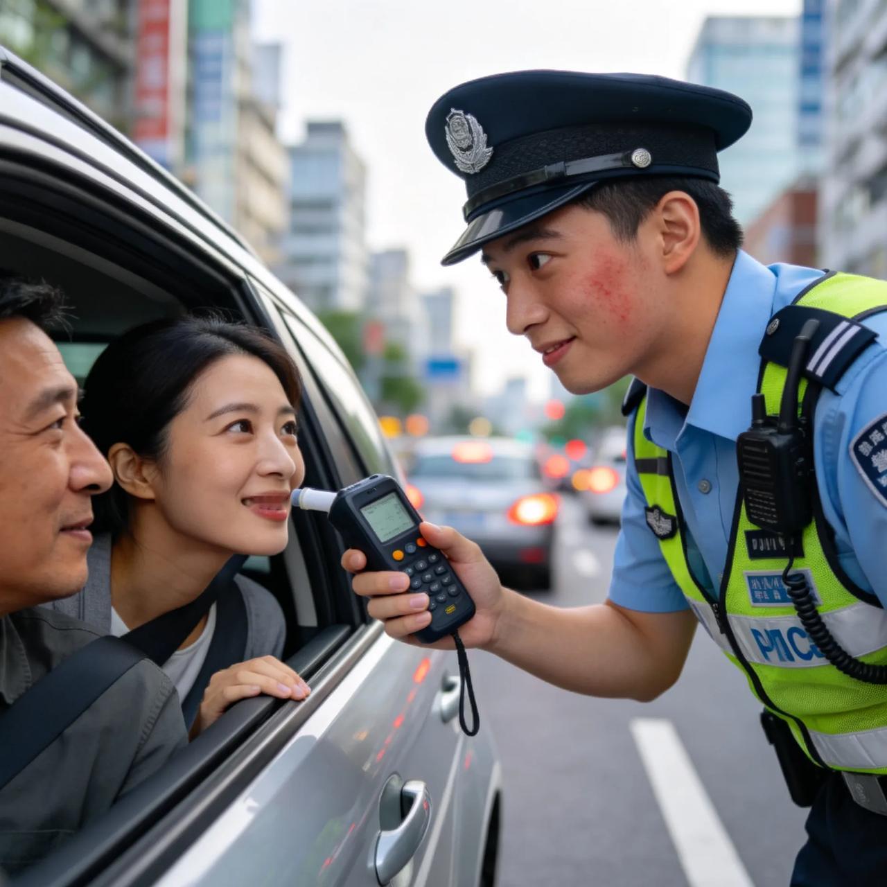 笑喷！查酒驾意外“见家长”，交警小哥一秒脸红近日，年轻交警正常查酒驾，拦下
