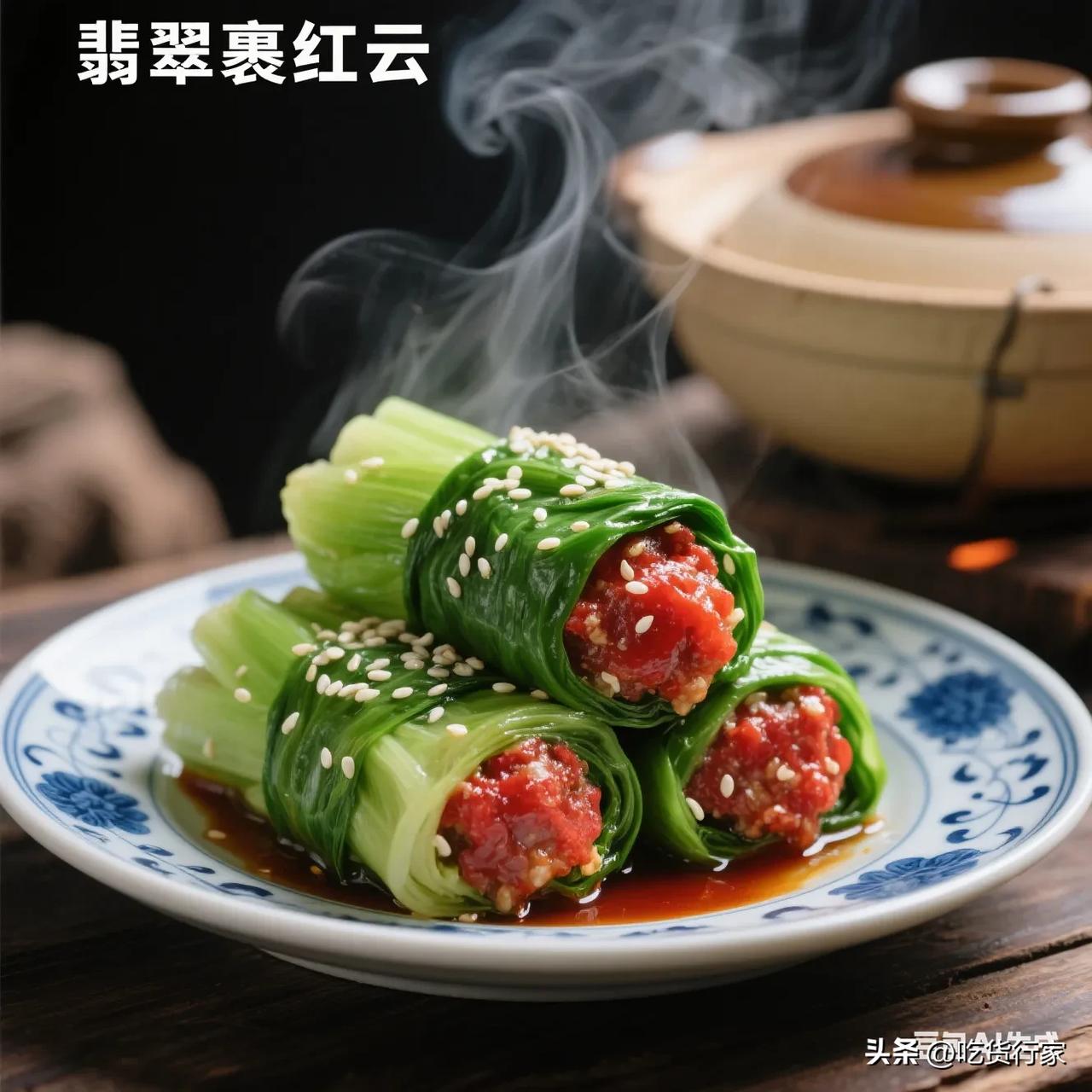三伏天，婆婆用一碟“翡翠裹红云”，惊艳了整场家宴！秘诀竟是…“妈，这大热天