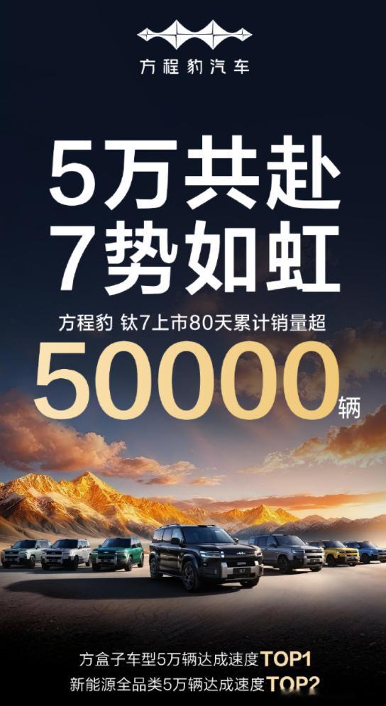 钛7的强大，已经不用多说了。方程豹多了也别想，抓紧拧螺丝，咔咔交车就行了！大v聊