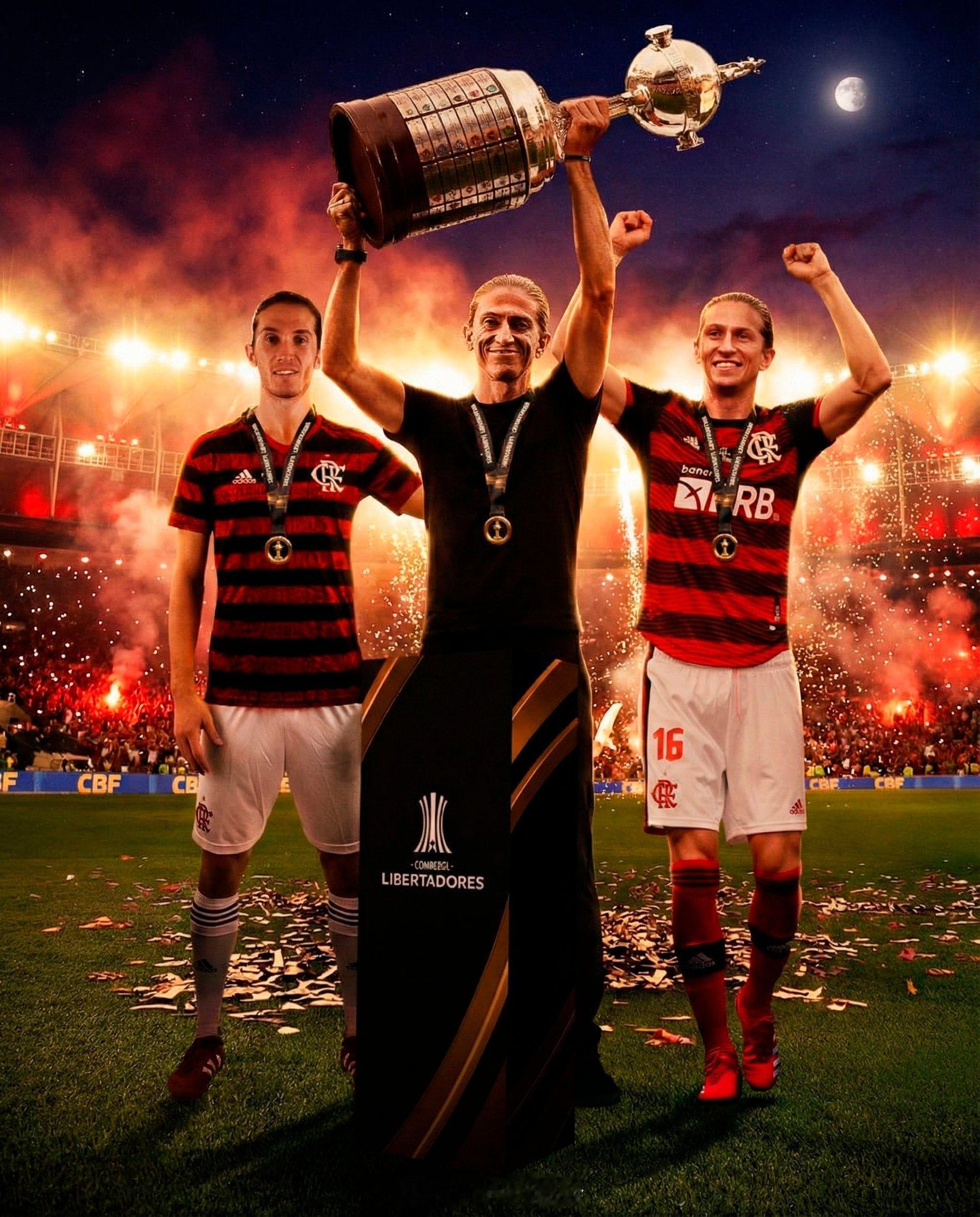 菲利佩接手弗拉门戈一年时间，已经拿下南美解放者杯，巴西杯，巴西超级杯等四个冠军，