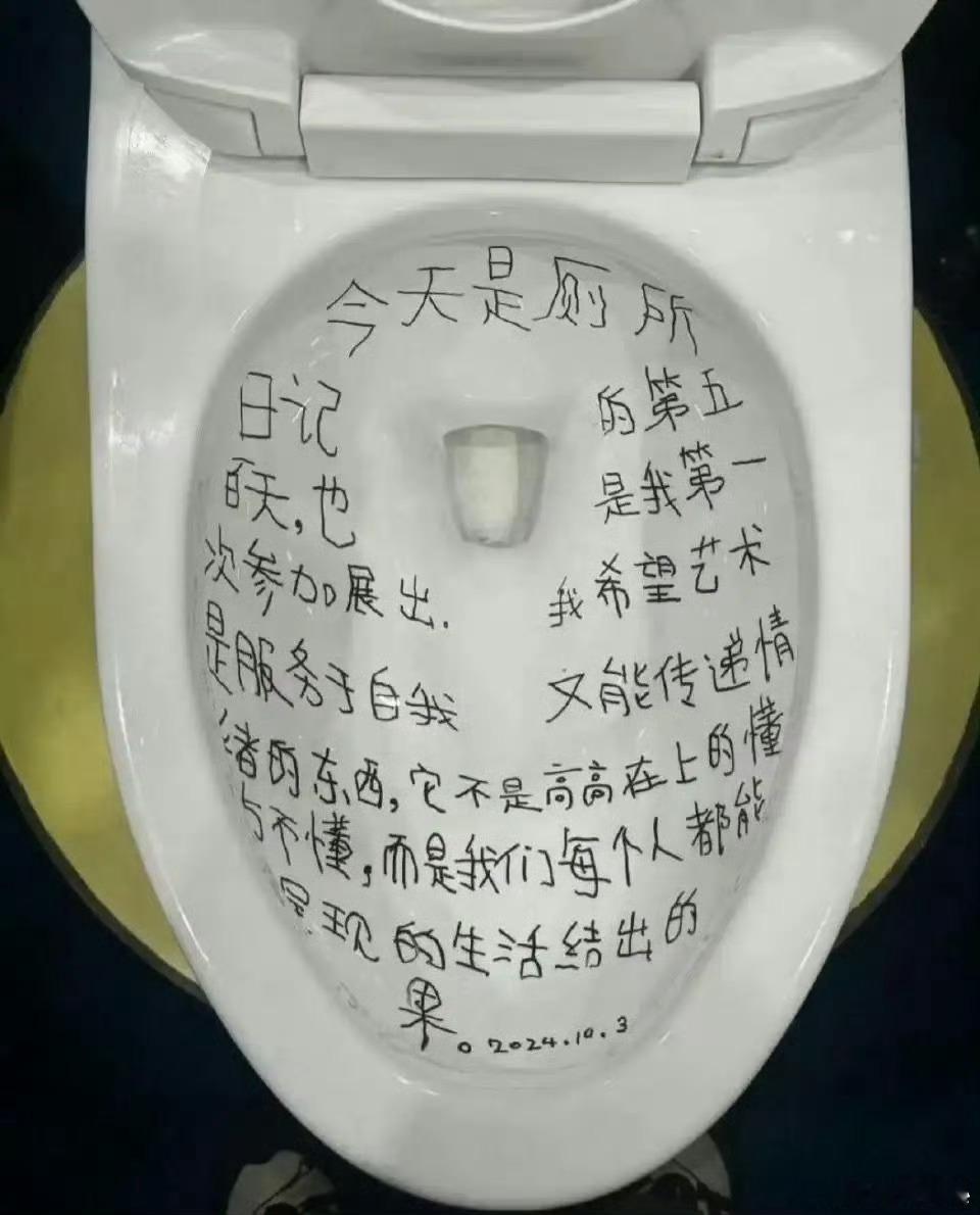 上厕所的那一瞬间我直接呆住了这是什么行为艺术啊