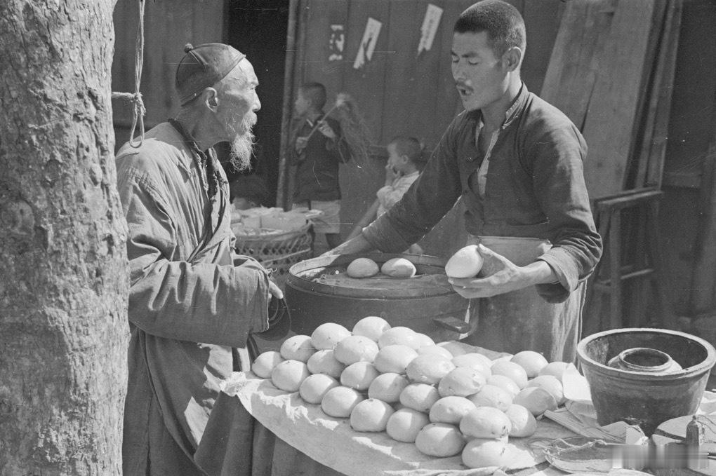 蒸馒头，上海，1915年​​​