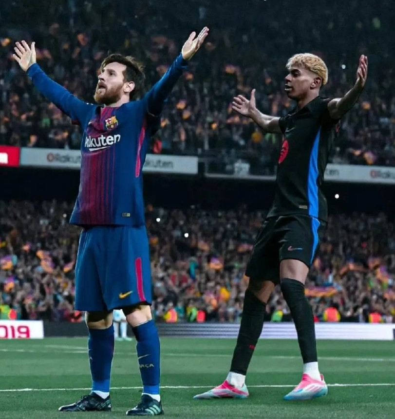 幸亏梅西离开巴萨了，要不然亚马尔非得给梅西上一课！18岁的亚马尔可以说年轻气