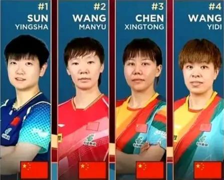 孙颖莎:曼昱同同，恭喜恭喜！可惜大迪。王曼昱:同喜同喜，未能会师，美中不足