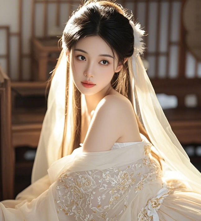 仙气少女转圈圈，纱裙飘起的弧度美吗
