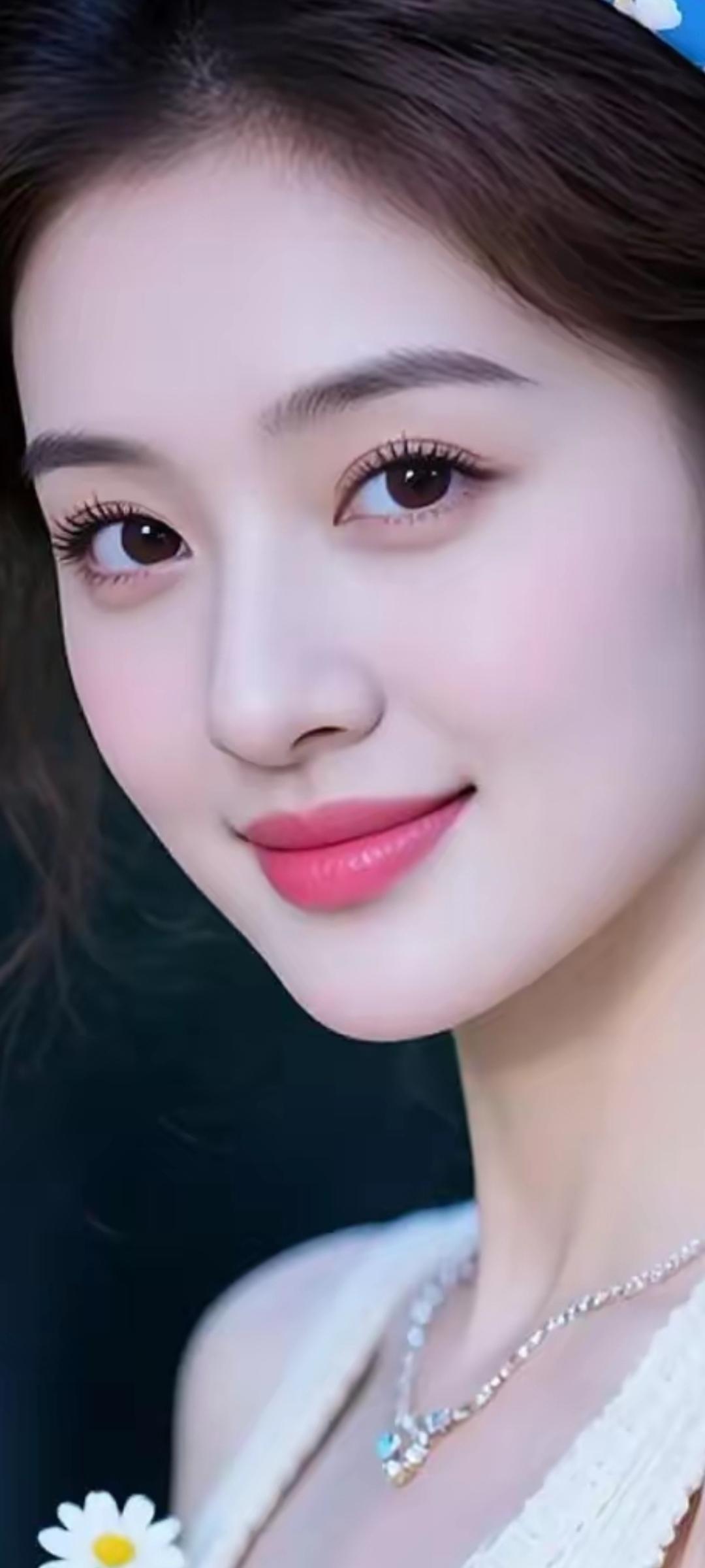 温柔甜美的少女，微笑中透出淡淡的优雅。