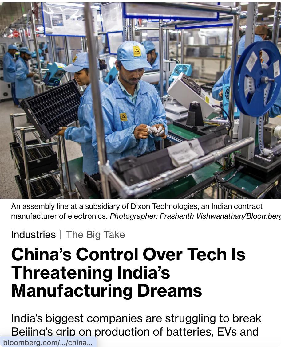 美媒：中国收紧电池与电动车技术出口管制，重创印度制造业雄心。印度最大企业信实