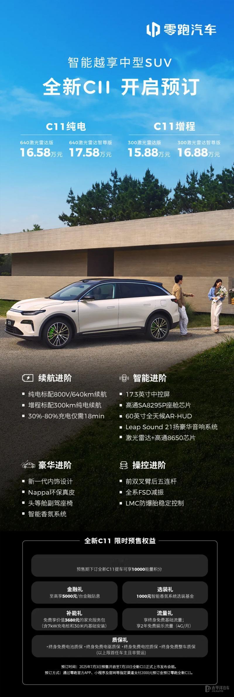 零跑C11新款杀疯了！15.88万起双动力预售，这波配置卷到同价位破防！