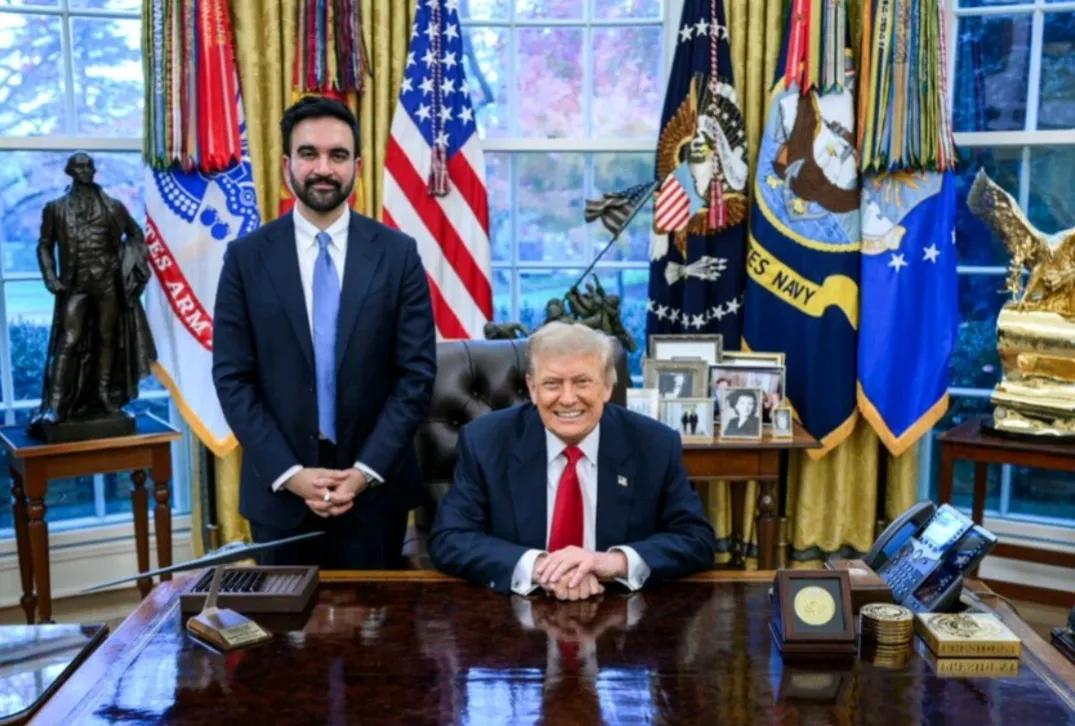 福克斯新闻报道，当地时间22日，纽约市新任市长马姆达尼，在社媒发文表示，自己在和