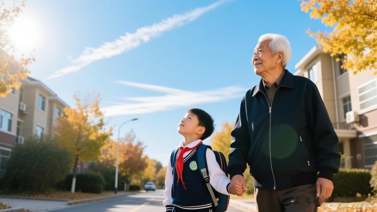 为什么秋天的天，看着比夏天高？外孙仰头问：姥爷，这天怎么比夏天高啊？天还