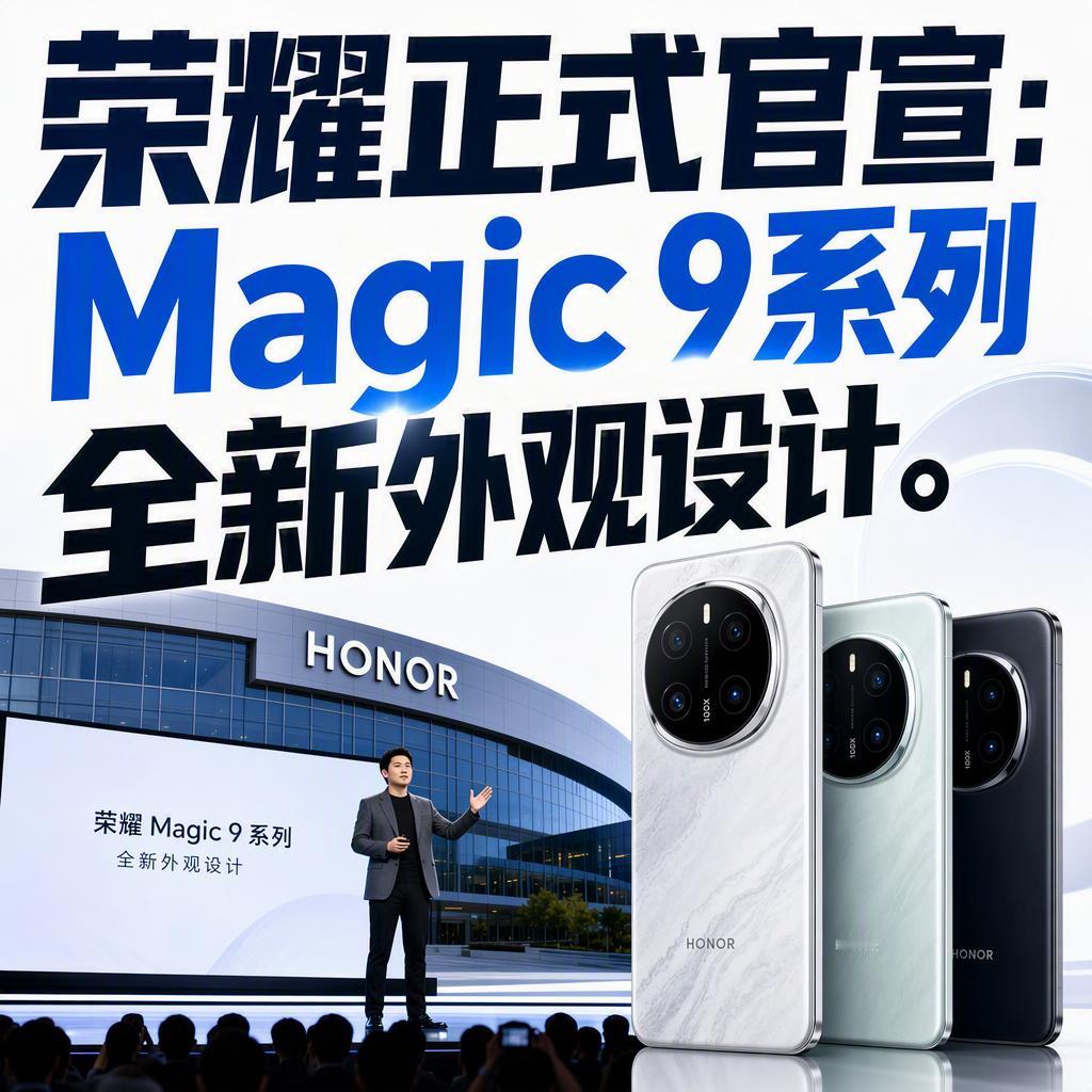 很多人以为荣耀Magic系列只会在参数上堆料，可Magic9这次直接把外观推翻