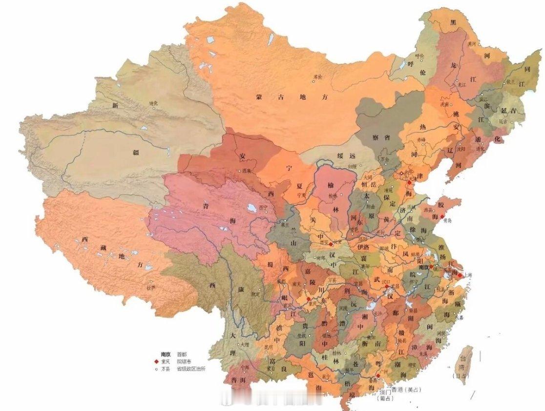 1940年胡焕庸64省方案