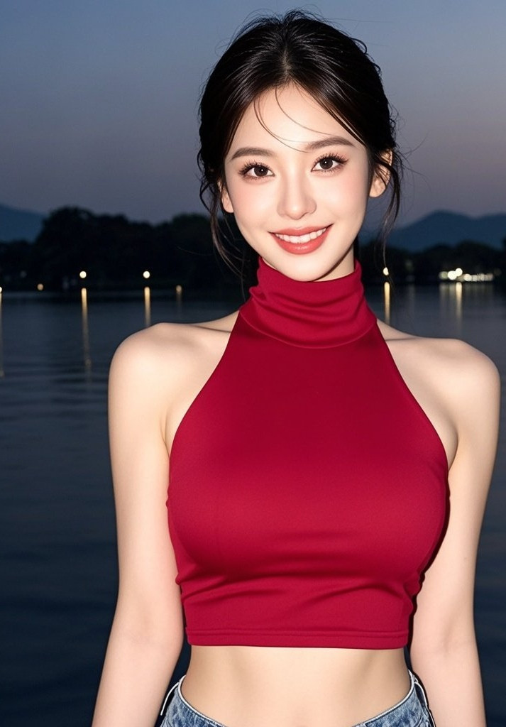 西湖春色映佳人，丰腴娇媚醉红尘
