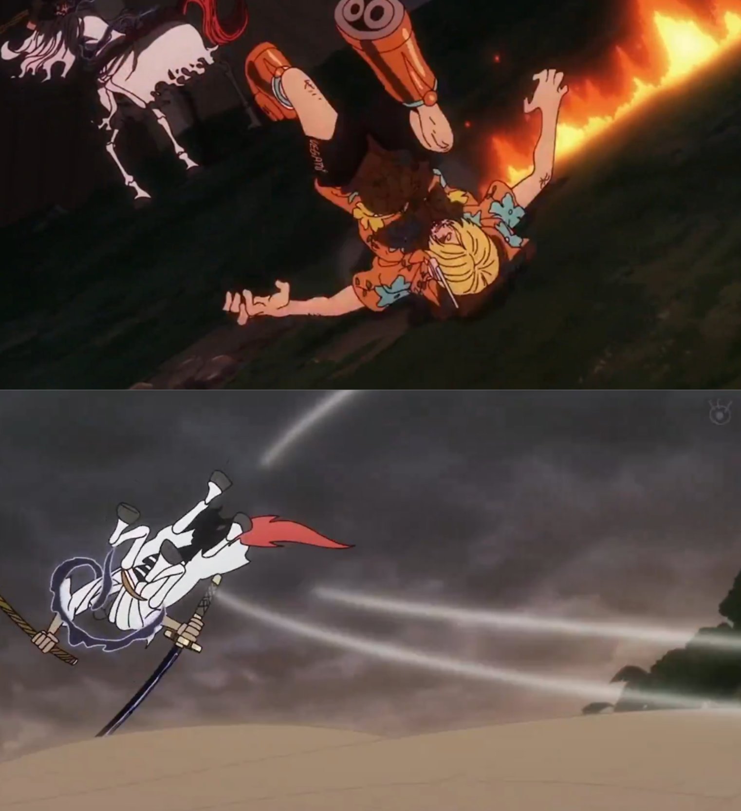 五老星马骨丢下山治！去和索隆拼刀战斗！呀，这差距