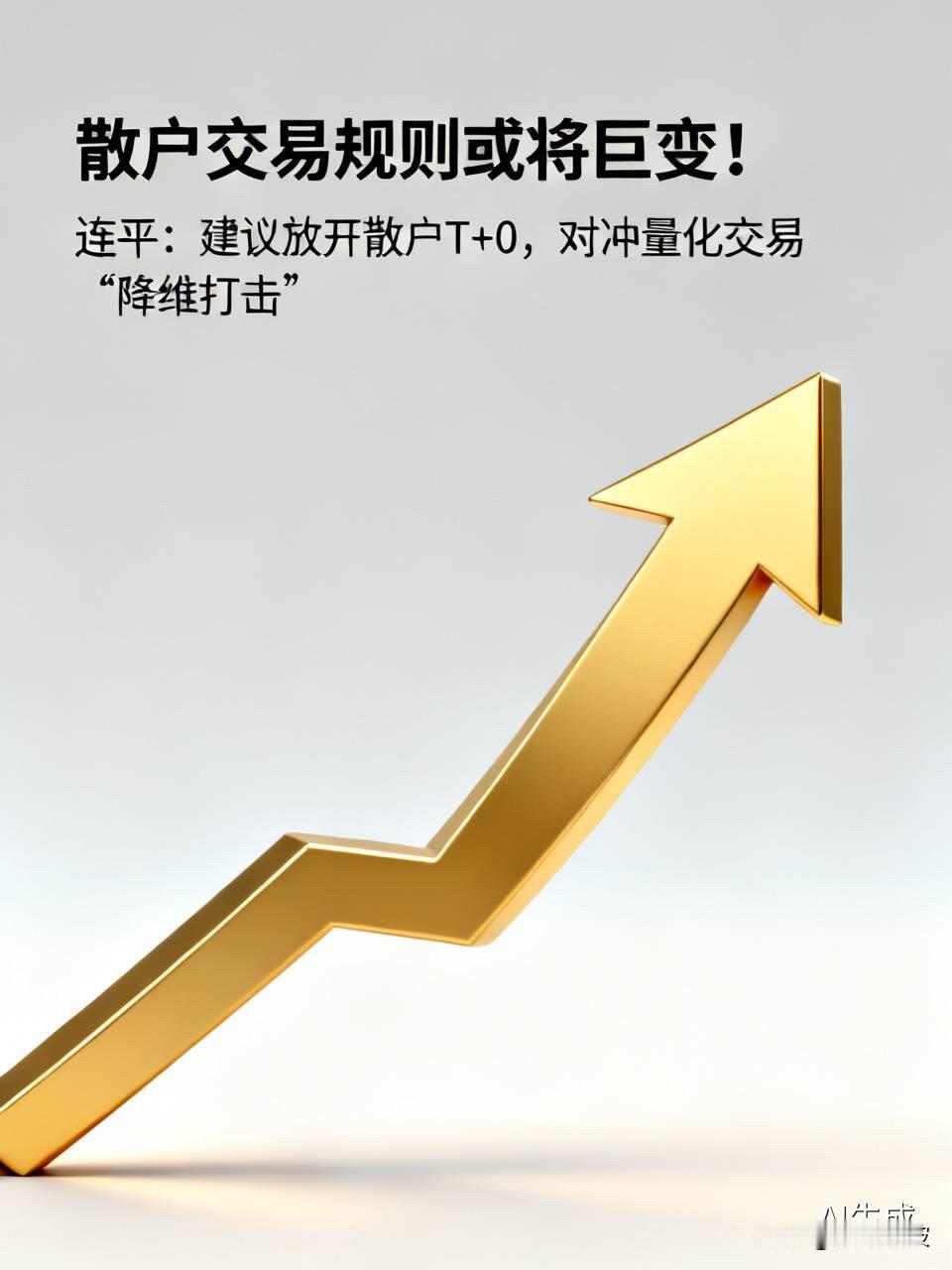 散户交易规则或将巨变！连平：建议放开散户T+0，对冲量化交易“降维打击”