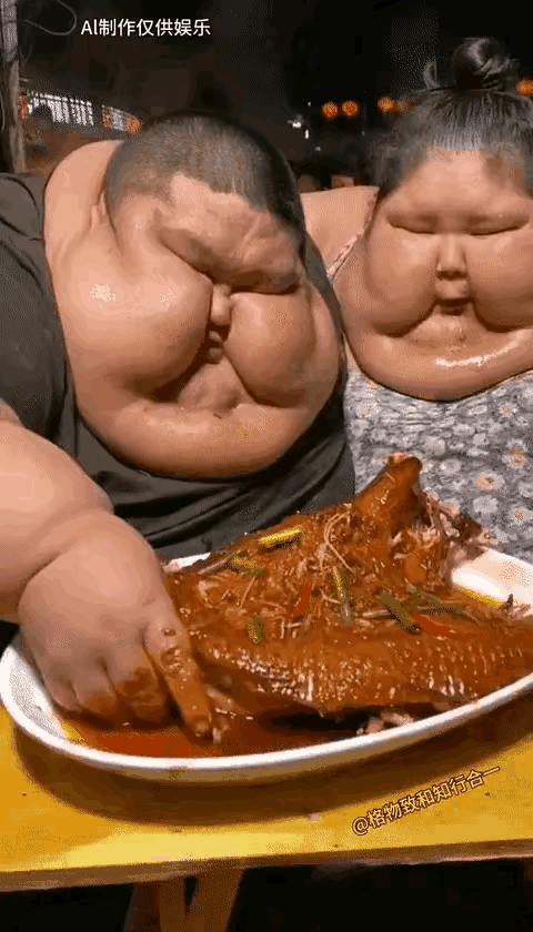 河马🦛见了都得喊大哥！这身材真的太有压迫感了美食再香也不能拿健康开玩笑，光吃