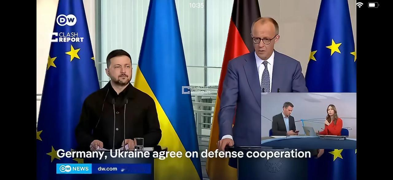 德国总理默茨与到访德国访问的乌克兰总统泽连斯基会晤之后，发表《德乌战略伙伴关系声