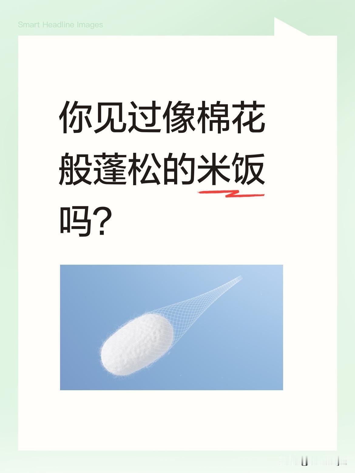 你见过像棉花般蓬松的米饭吗？今天到老表家吃饭，盛饭时发现他家的米饭特别与众不同