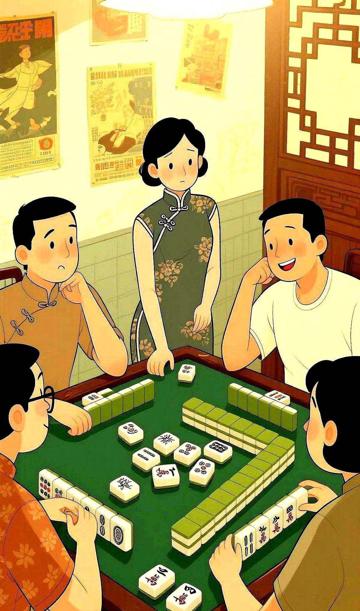 今天在麻将馆遇到奇葩的事，我们正在打牌，一个女人过来劈头盖脸的就打我对门那男的，