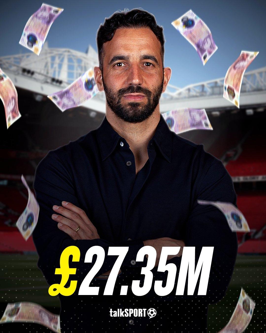 鲁本·阿莫林将花费曼联2735万英镑！🔴向葡萄牙体育支付950万英镑赔偿金。