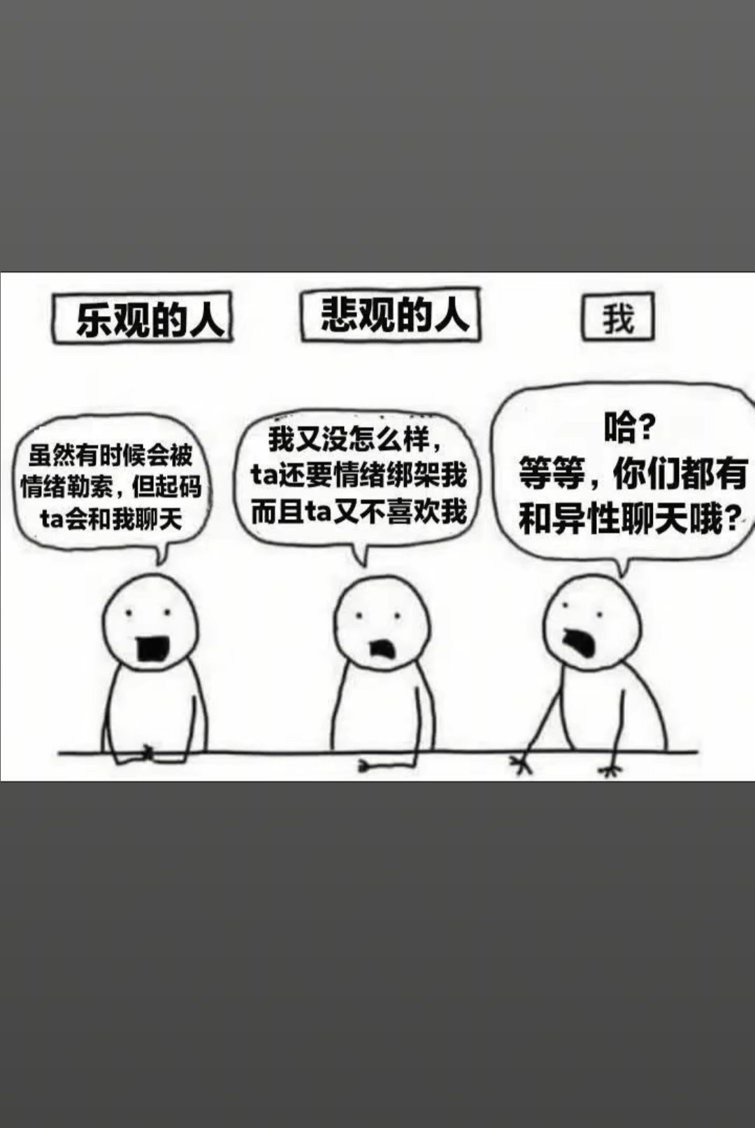 你们都有和异性聊天哦?