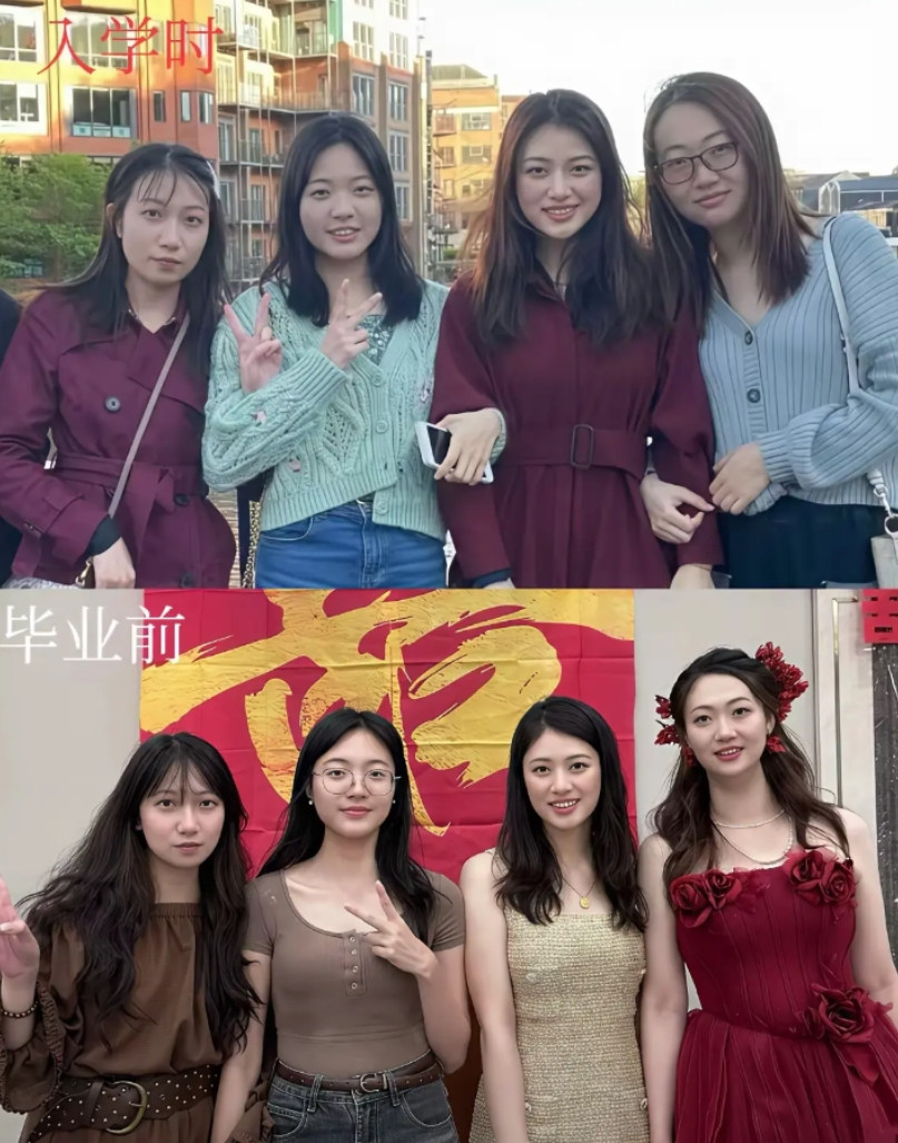 大学四年时你瞧不上，四年后你再也追不上大学堪称美容学院，女孩是越变越好看
