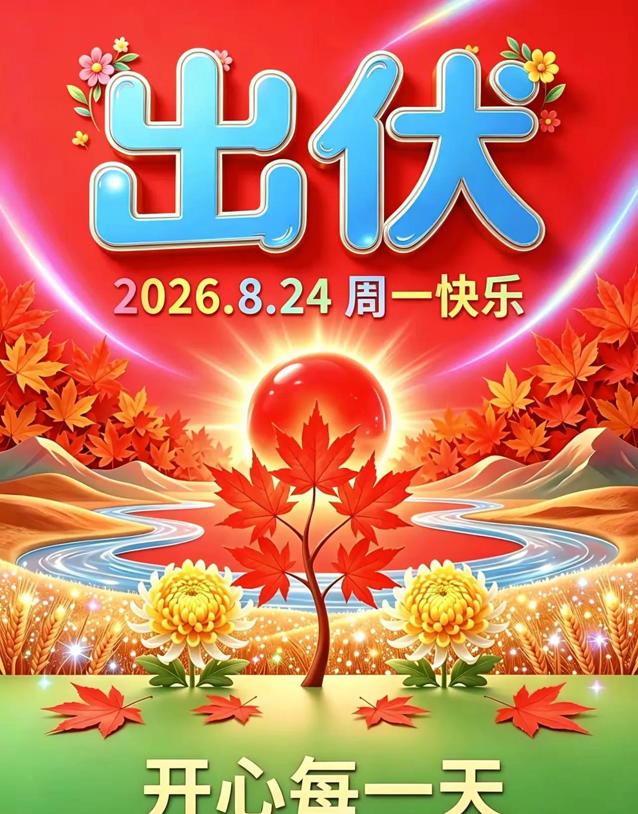 8月24日正式出伏，三伏时节就此落幕，老话说，出伏处暑过，夜凉白日热，虽说伏天已