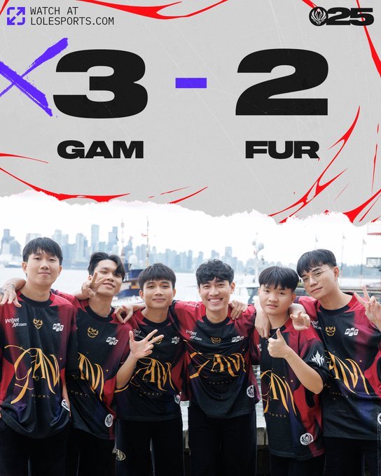 GAM战胜FUR2025MSI第一支告别赛场的战队出炉，在入围赛败者组第一轮中F