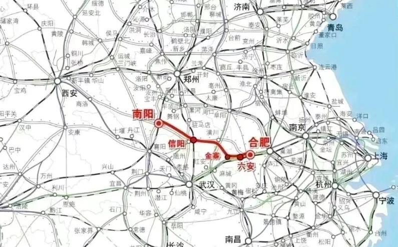 6月8日和9日，连续两天，铁路圈出了两条硬消息。第一天——南阳至信阳至合肥高铁