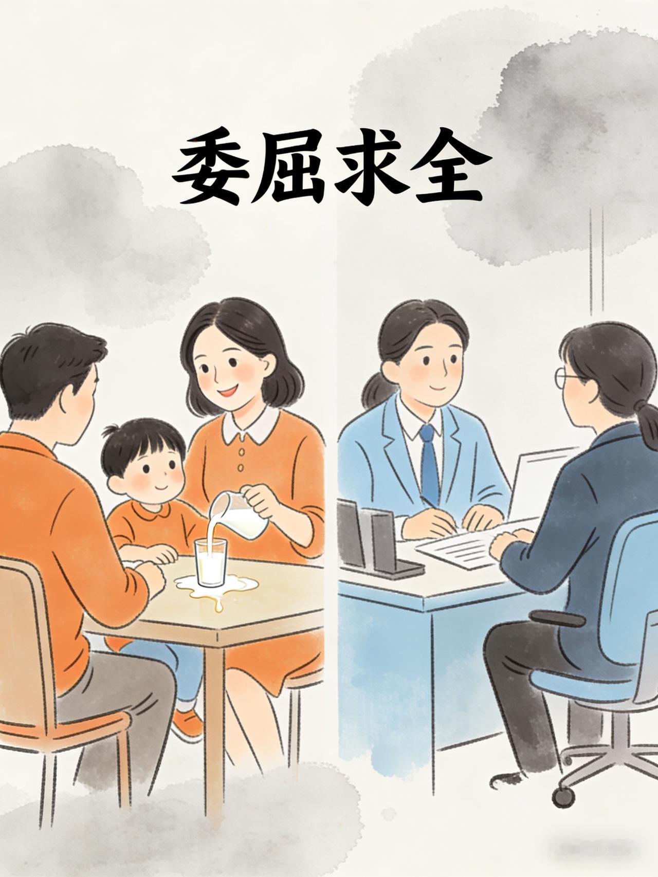 冯唐说：“所以人生最好的状态就是求全不求满，而且求全一定要加上“委屈”