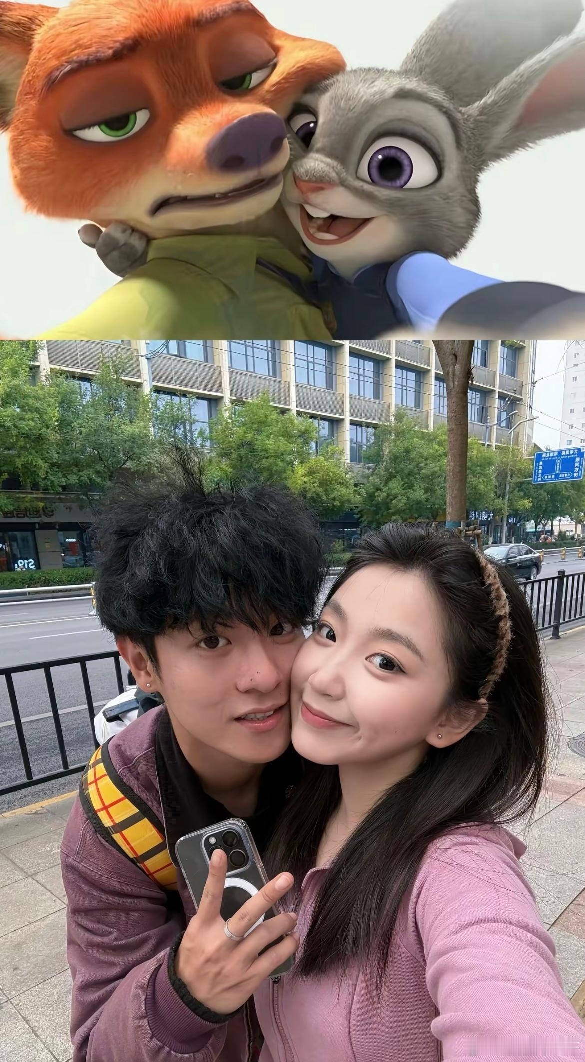 当我和男朋友模仿狐尼克和兔朱迪​​​