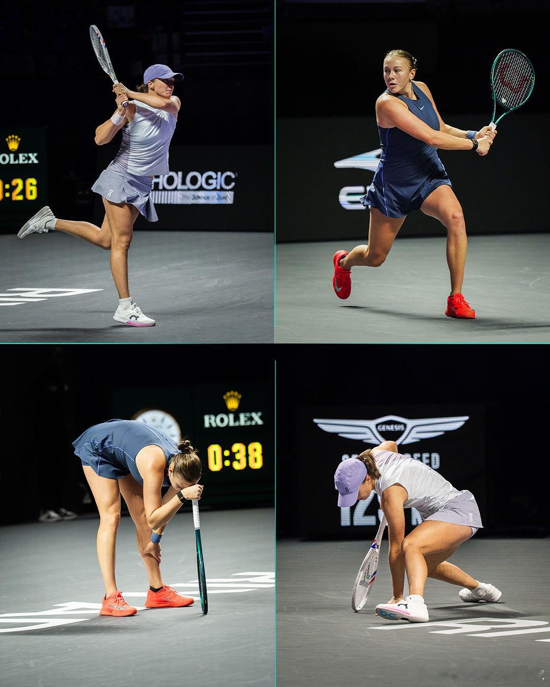 这是阿尼西莫娃本赛季第二次击败斯瓦泰克。她从塞雷娜·威廉姆斯组中夺得最后一个半决