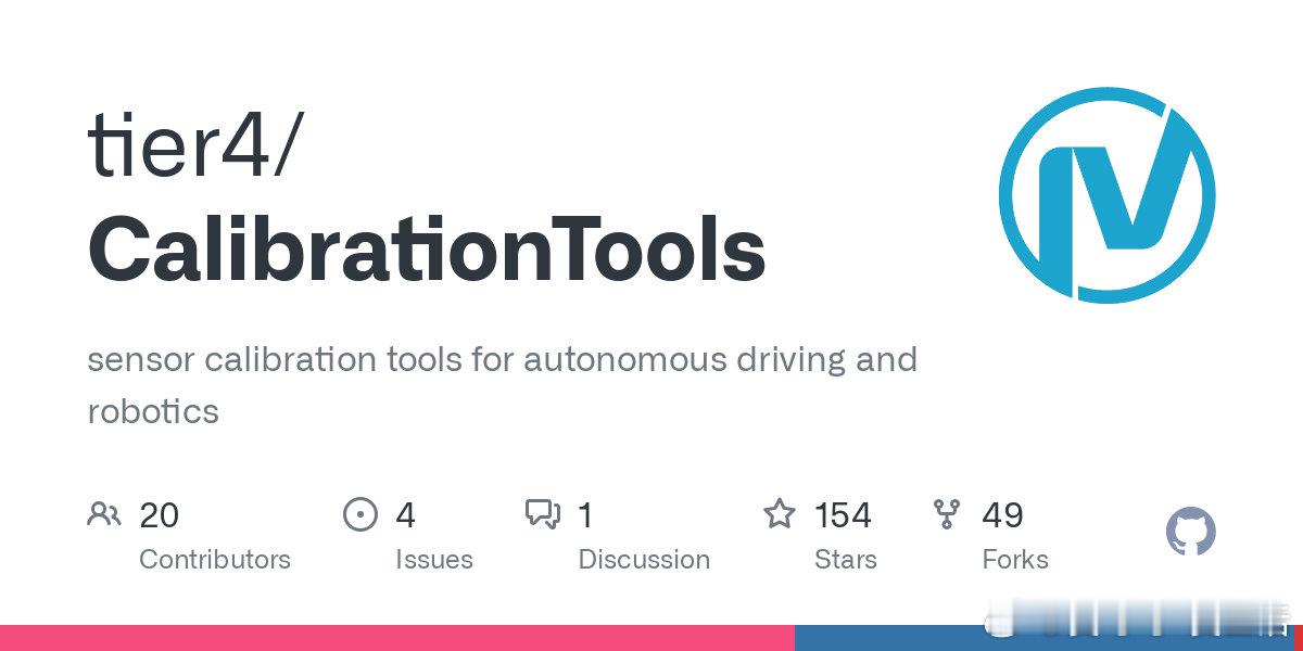 【[153星]CalibrationTools：自动驾驶和机器人领域的传感器标
