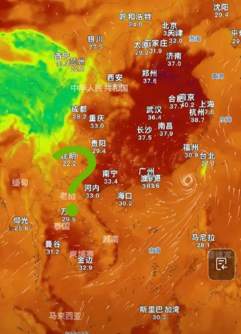 完犊子了，我们地理环境最好的华北大平原、江南现在却越来越不宜居了。上海37.8度