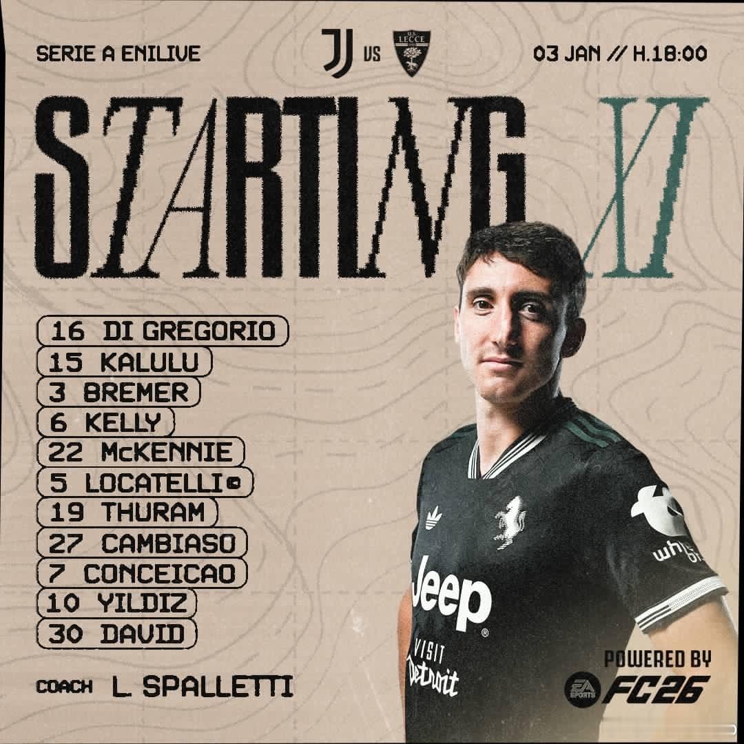 你妇首发（3-4-2-1）：迪格雷戈里奥/卡卢卢、布雷默、凯利/麦肯尼、洛卡特利