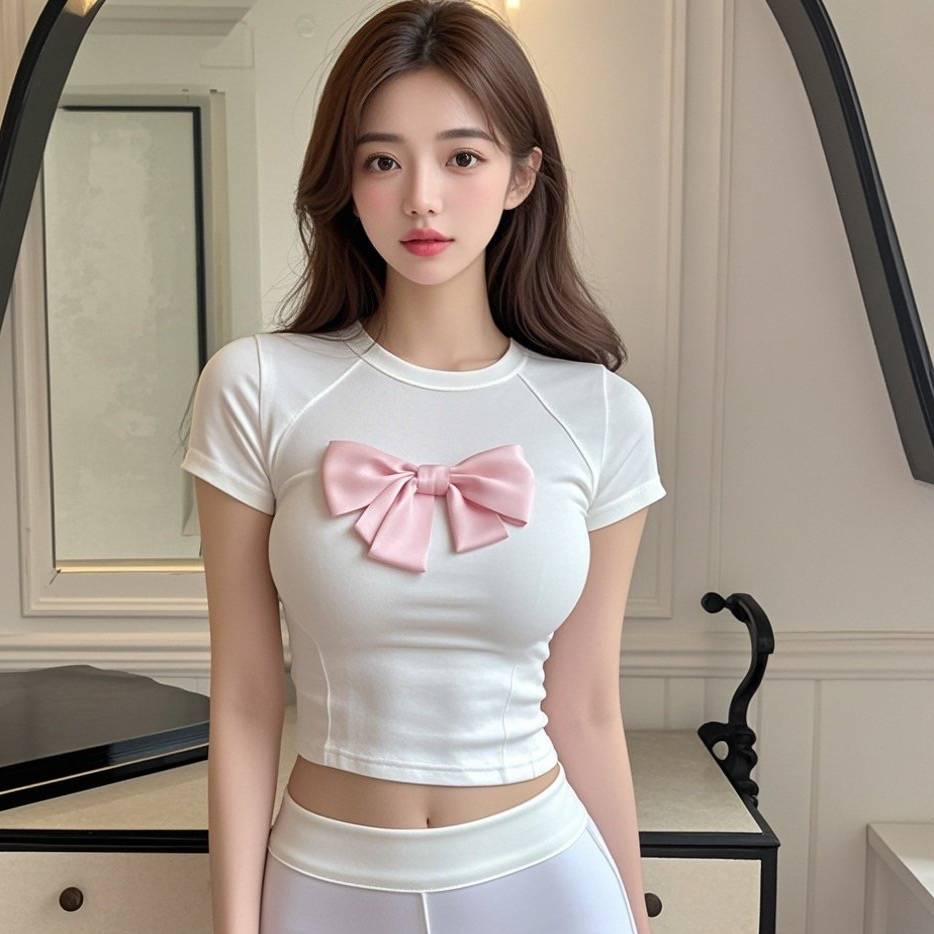 少妇穿白裤曲线诱人，身材尽显妖娆