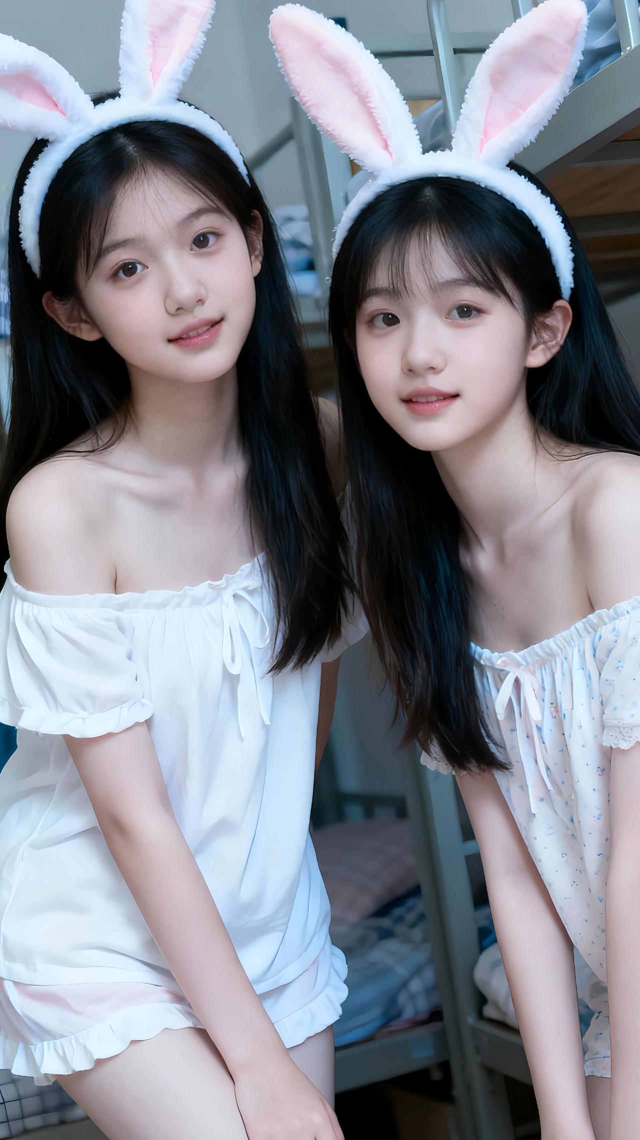 高颜值甜系女孩清纯甜美闺蜜写真